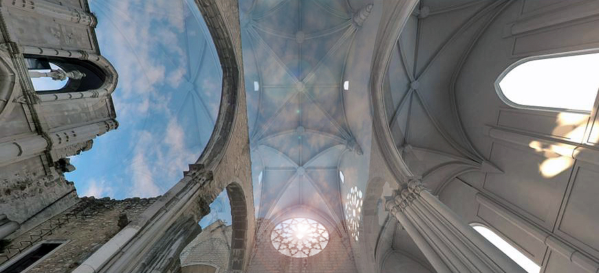 Reconstrucción virtual del Convento do Carmo (Lisboa)