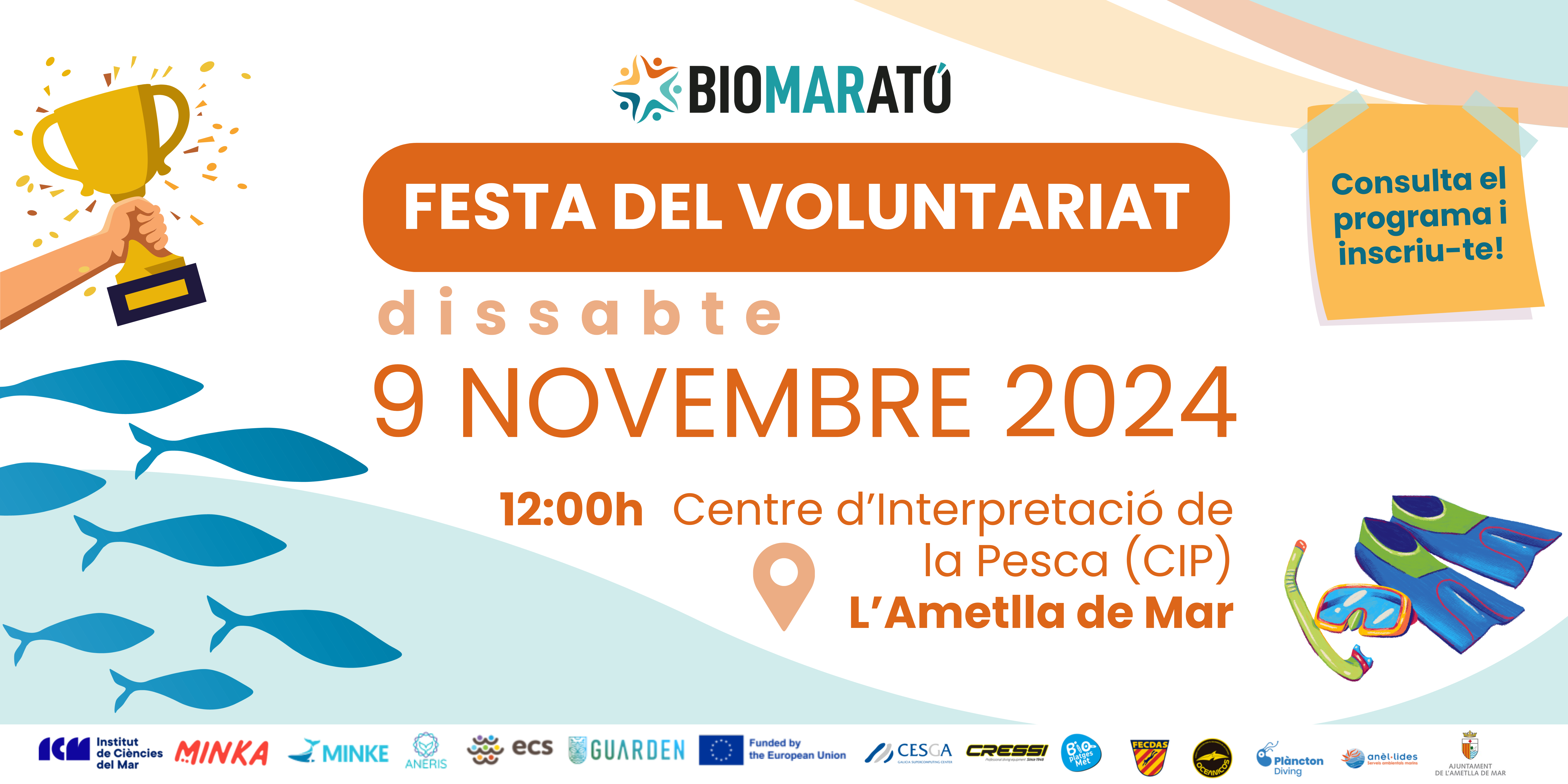 Cartel invitación Festa del voluntariat
