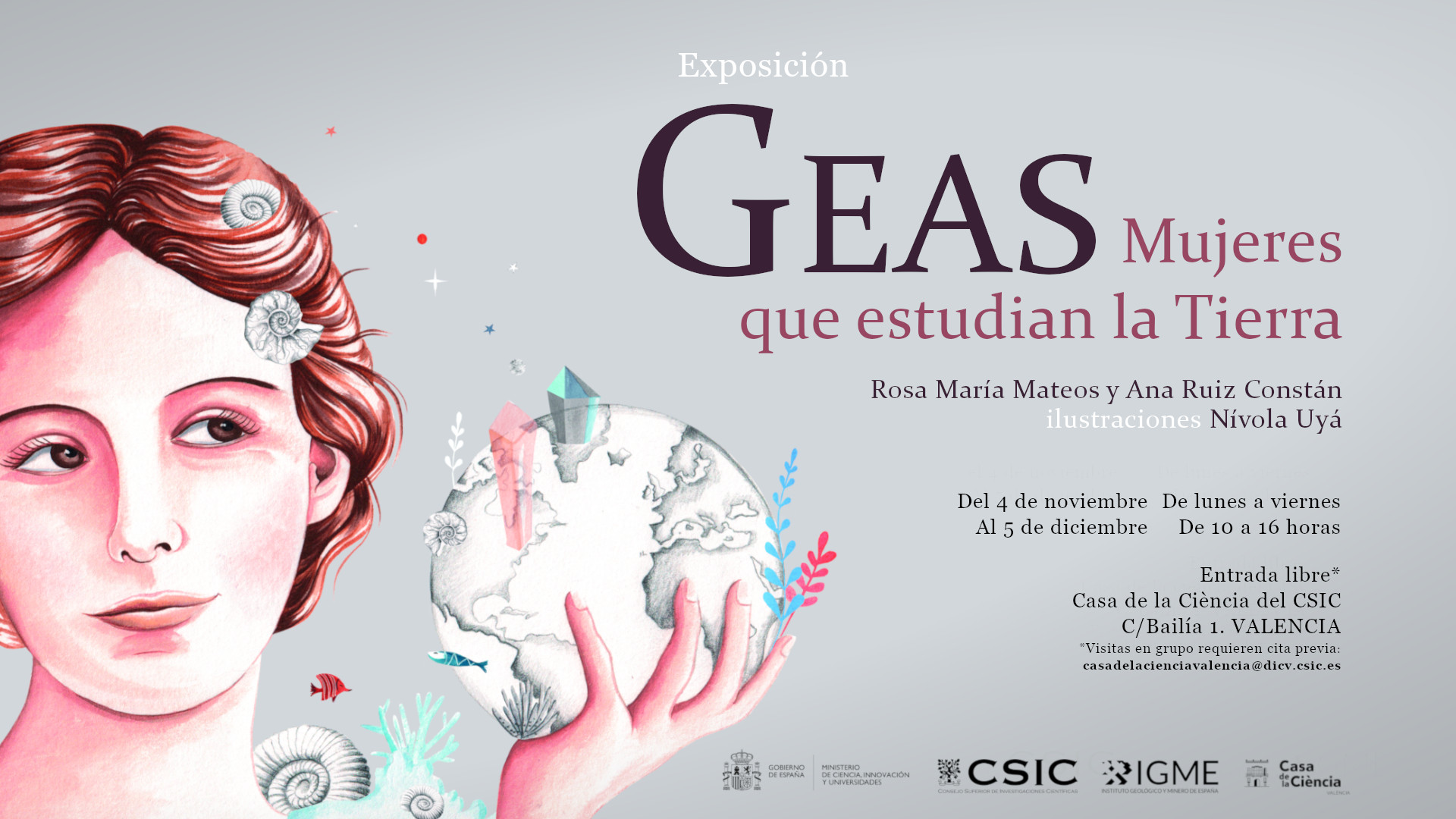 La Casa de la Ciència del CSIC en València acoge la exposición GEAS Mujeres que estudian la Tierra