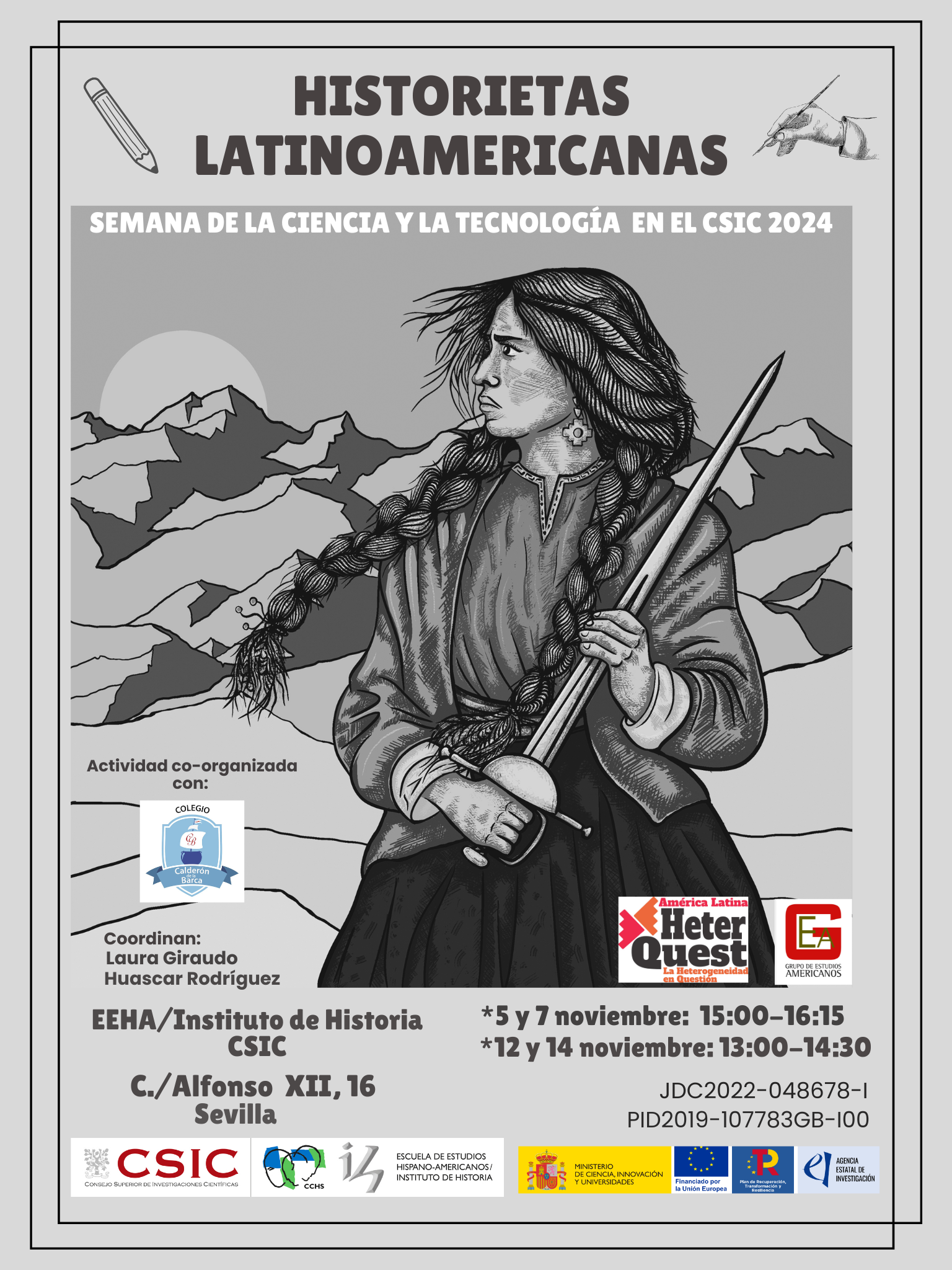 cartel de la actividad Historieta latinoamericanas